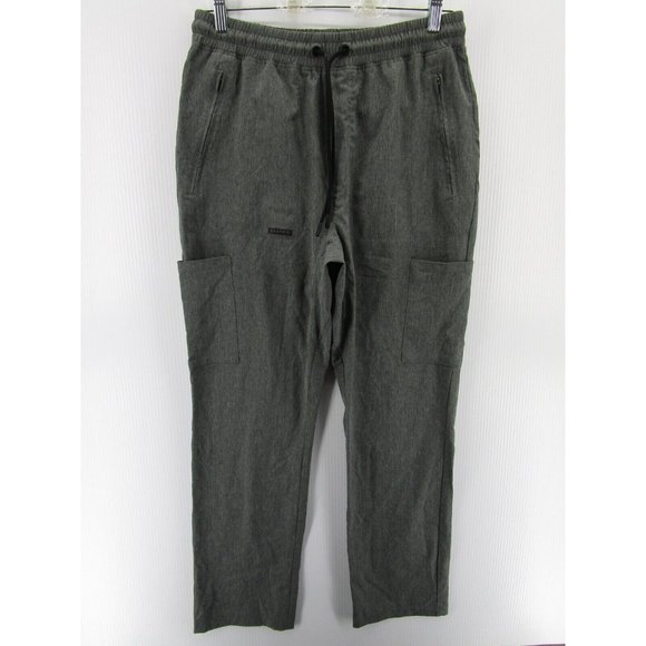 Jaannu Scrubs Pants Medium Cargo Pockets Drawstring Breathable Logo - Picture 1 of 8